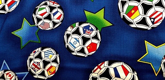 soccer flag - UEFA European Championship VS the FIFA World Cup
